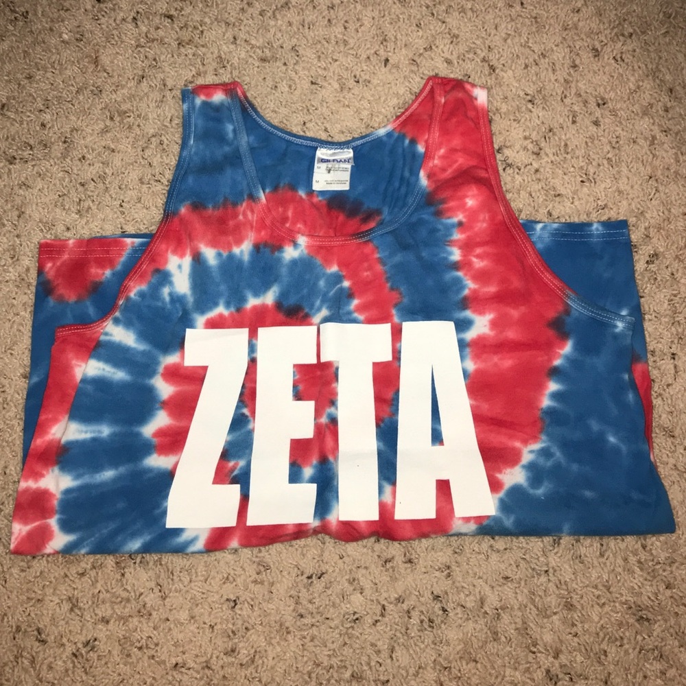 tie dye ZTA tank top!